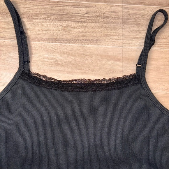 Aerie Black Ribbed Slip Dress - Picture 2 of 5